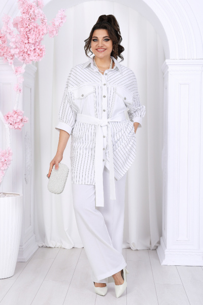 Блуза, брюки, майка Ninele 6048 белый - фото 12