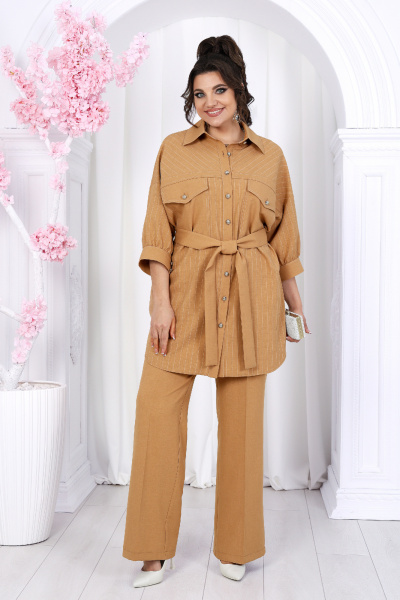 Блуза, брюки, майка Ninele 6048 горчица - фото 7