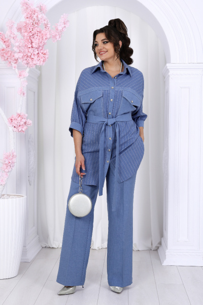 Блуза, брюки, майка Ninele 6048 небесный - фото 5