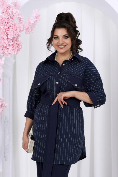 Блуза, брюки, майка Ninele 6048 синий - фото 3