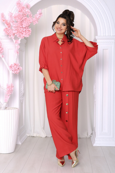 Блуза, брюки Ninele 6054 красный - фото 7