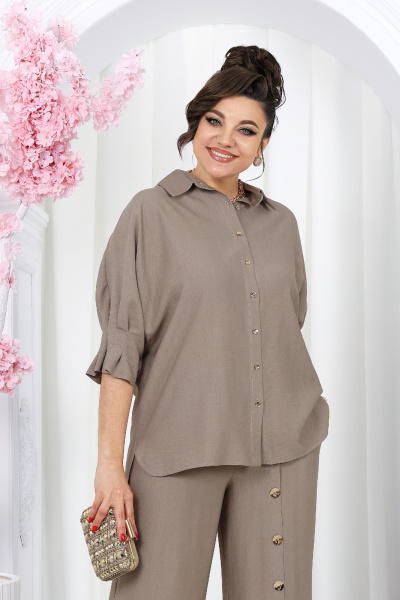 Блуза, брюки Ninele 6054 светло-коричневый - фото 7