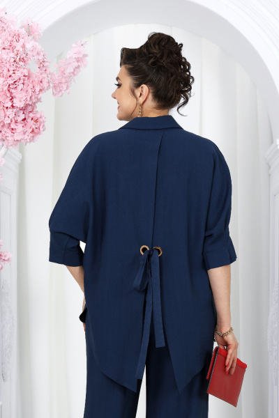 Блуза, брюки Ninele 6054 синий - фото 2