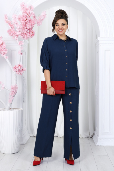 Блуза, брюки Ninele 6054 синий - фото 6