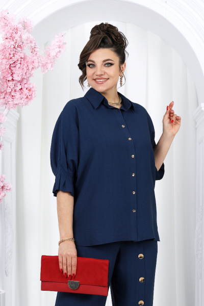 Блуза, брюки Ninele 6054 синий - фото 9