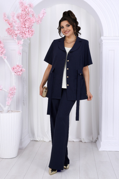 Брюки, жакет, майка Ninele 7482 синий - фото 6