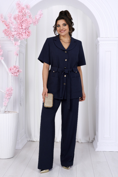 Брюки, жакет, майка Ninele 7482 синий - фото 8