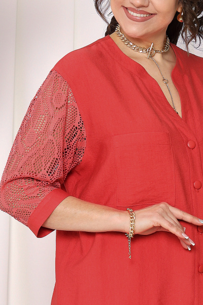 Блуза, брюки Ninele 7487 красный - фото 5