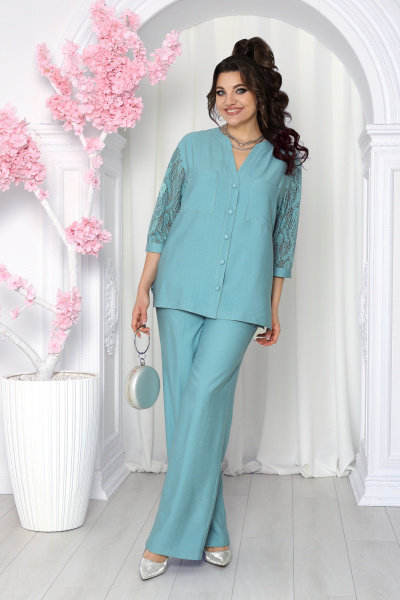 Блуза, брюки Ninele 7487 морской - фото 7