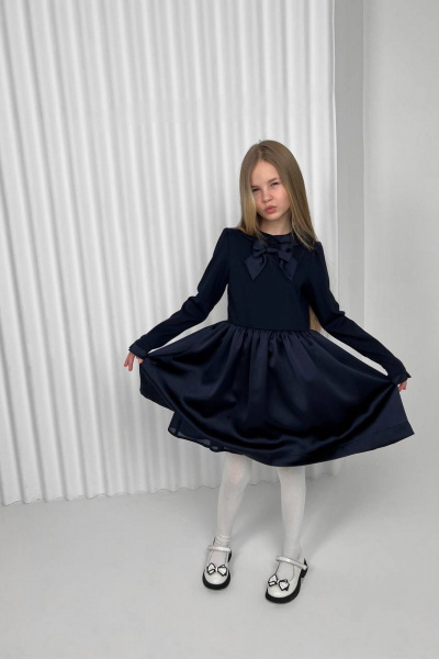 Платье Tammi 1T117-25/1 синий-темно-синий - фото 8