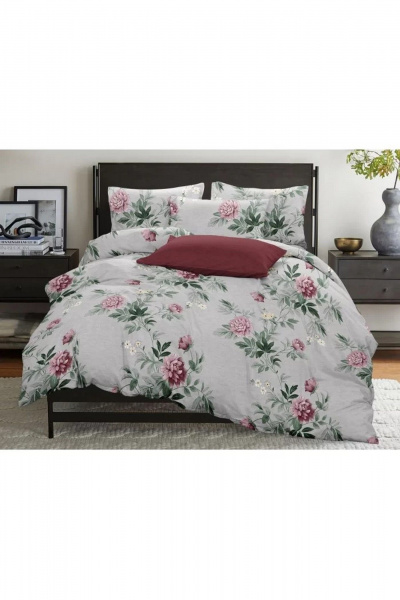 Наволочка, пододеяльник, простыня СонМаркет Бязь Пиония Евро - фото 1