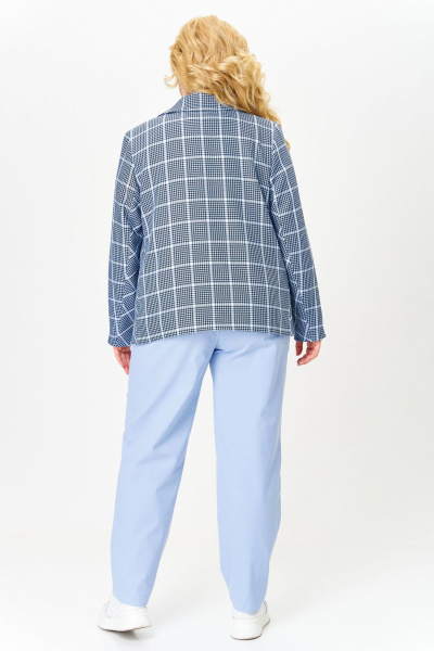 Брюки, жакет OVERYOU М194/1 голубой - фото 12