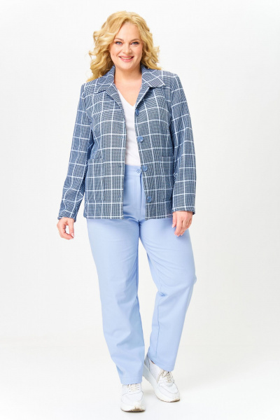 Брюки, жакет OVERYOU М194/1 голубой - фото 11