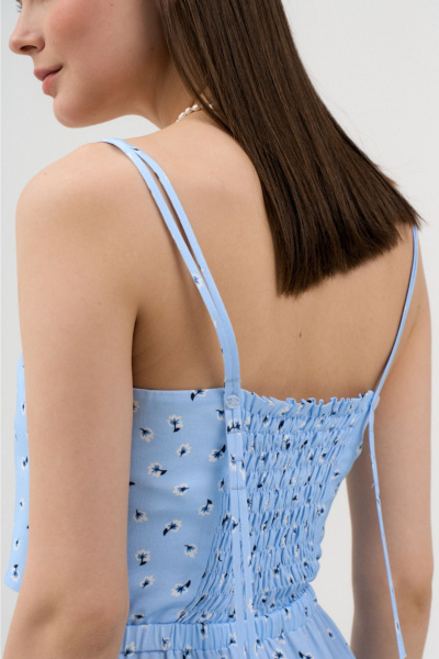 Платье LeNata 16501 голубой-с-рисунком - фото 6