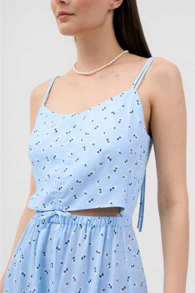 Платье LeNata 16501 голубой-с-рисунком - фото 5