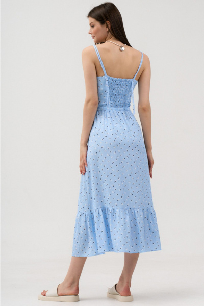 Платье LeNata 16501 голубой-с-рисунком - фото 2
