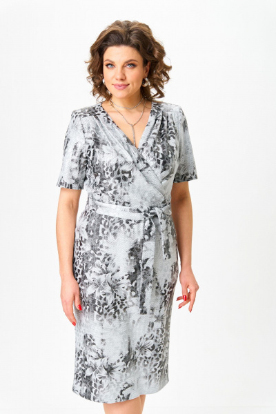 Платье Орхидея 1536 серый - фото 5