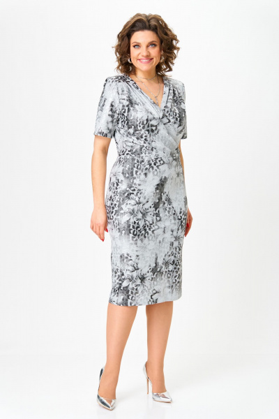 Платье Орхидея 1536 серый - фото 4