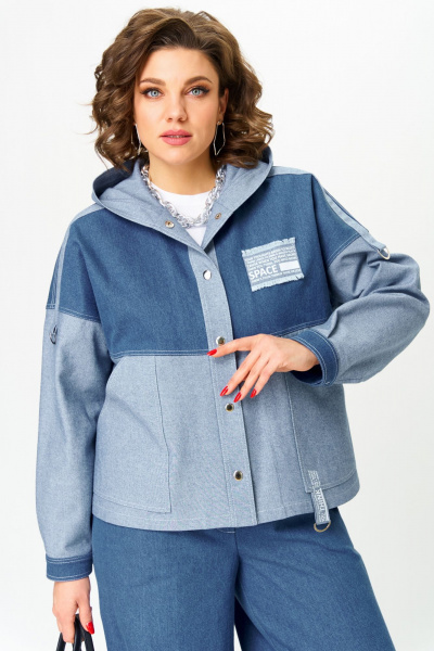 Брюки, жакет Aira Style 24223 голубой - фото 7