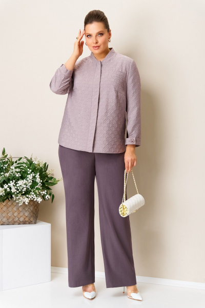 Блуза, брюки, жакет VOLNA 1401 слива - фото 5