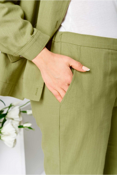 Брюки, жакет Асолия 1487 фисташка - фото 9