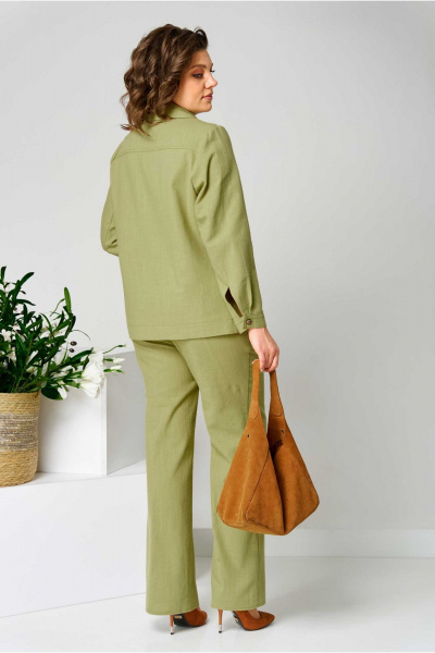Брюки, жакет Асолия 1487 фисташка - фото 8