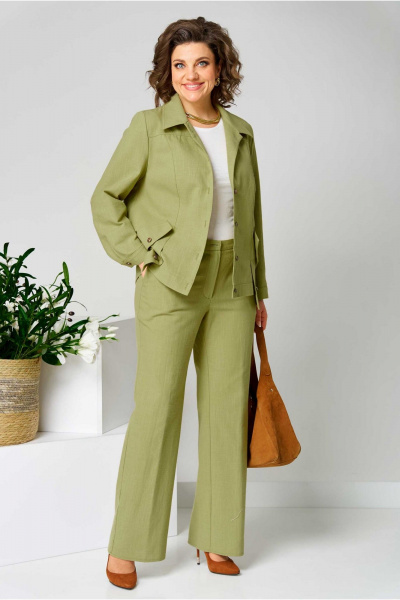 Брюки, жакет Асолия 1487 фисташка - фото 5