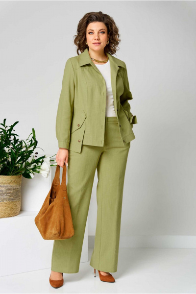 Брюки, жакет Асолия 1487 фисташка - фото 3