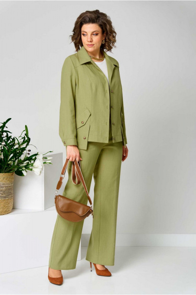 Брюки, жакет Асолия 1487 фисташка - фото 2
