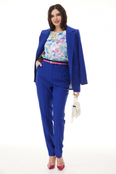 Блуза, брюки, жакет Твой имидж 2110 индиго - фото 6