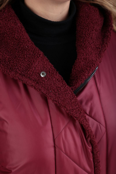 Пальто Диомант 1577 бордо - фото 4