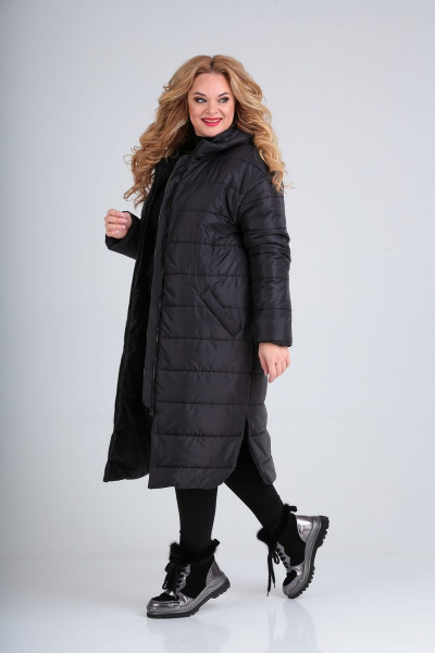 Пальто Диомант 1593 черный - фото 1
