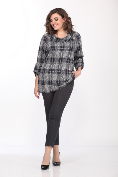 Джемпер Lady Style Classic 2333 темно-синий-серый - фото 4