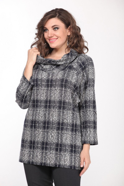 Джемпер Lady Style Classic 2333 темно-синий-серый - фото 2
