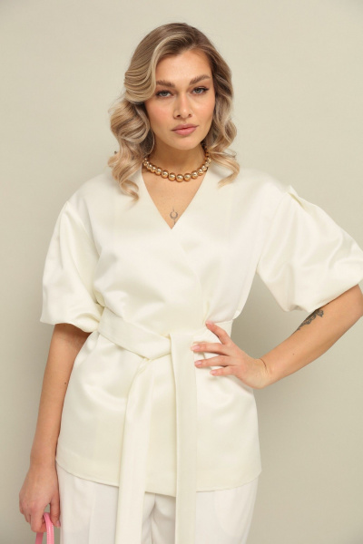 Брюки, жакет LM К1460110 молочный - фото 6