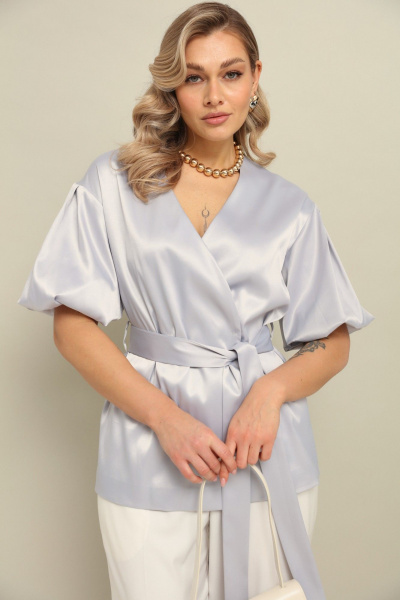 Брюки, жакет LM К1460110 серебро - фото 8