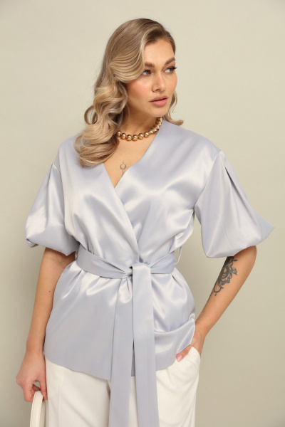 Брюки, жакет LM К1460110 серебро - фото 7