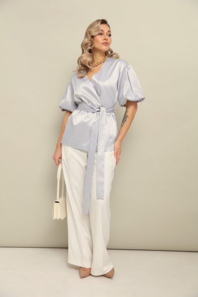 Брюки, жакет LM К1460110 серебро - фото 3