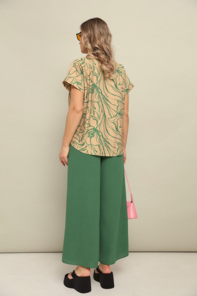 Блуза, брюки LM К940143 зелень - фото 7