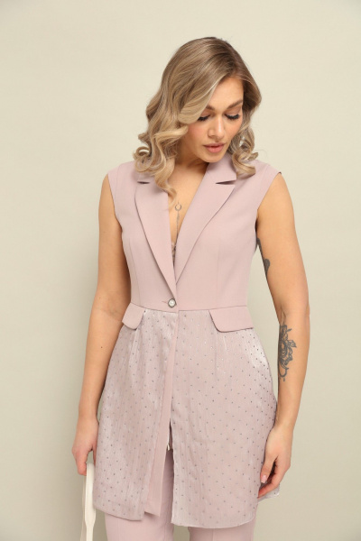 Брюки, жилет LM К1250145 розовый - фото 8