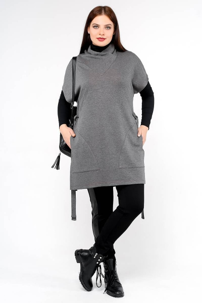Туника La rouge 9017 графит - фото 2