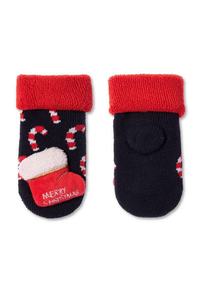 Махровые новогодние носки с Санта-Клаусом и LYCRA CONTE Conte-kids_махровые_Sweets - фото 1