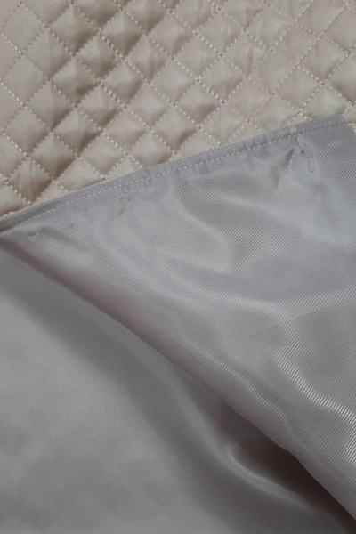 Юбка стеганная на подкладке с разрезом и поясом S. Veles 1-232 бежевый - фото 3