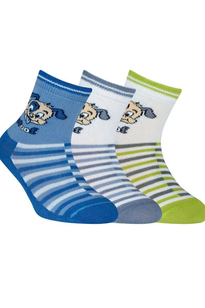 Детские хлопковые носки с антискользящим покрытием CONTE Conte-kids_TIP-TOP_антискользящие_252_синий - фото 2