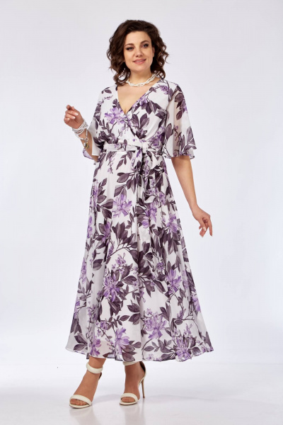 Платье Ольга Стиль С-914 цветы - фото 2
