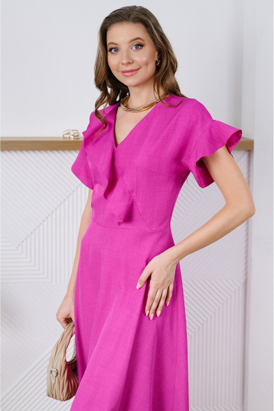 Платье MONA STYLE 24031 фуксия - фото 5