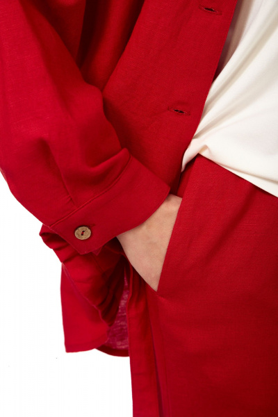 Брюки, кардиган, майка Диомант 2046 красный - фото 9