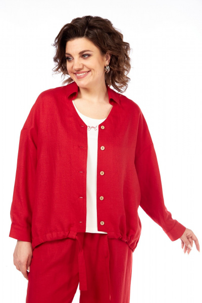 Брюки, кардиган, майка Диомант 2046 красный - фото 7