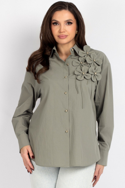 Блуза VIZAVI 820 хаки - фото 5