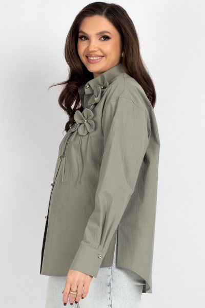 Блуза VIZAVI 820 хаки - фото 3